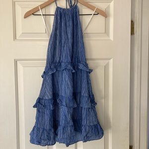 Ruffled halter dress